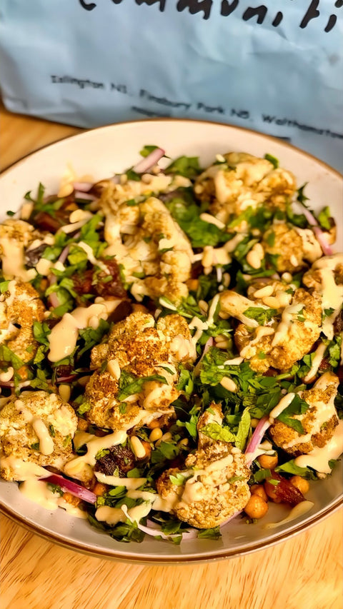 Cauli, Chickpea and Date Salad by Lecia Jacobs