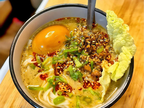 Tahini Mushroom Ramen in 30 minutes