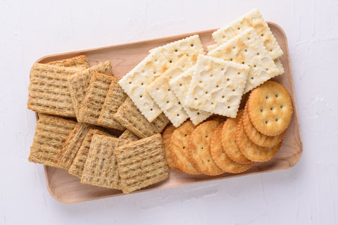 crackers, crackers for cheese. cheese crackers.