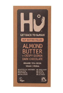 hu kitchen almond butter crispy quinoa dark chocolate 60g