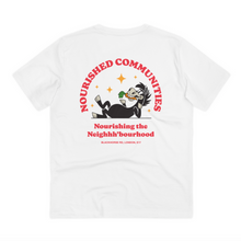 Load image into Gallery viewer, Nourishing the Neighhh&#39;bouhood, Nourished Communities T-shirt Back
