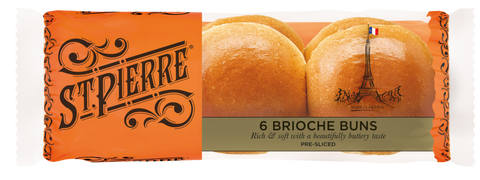 st pierre buns brioche plain burgers 6 pieces