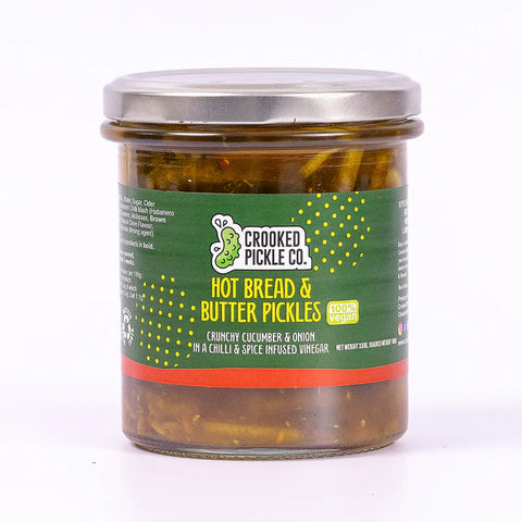 crooked pickle co hot bread and butter pickles