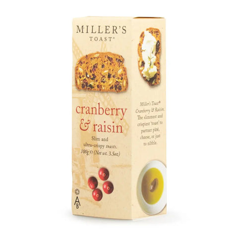 millers toast cranberry and raisin