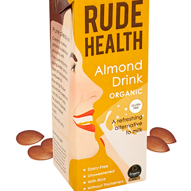 organic almond milk: rude health